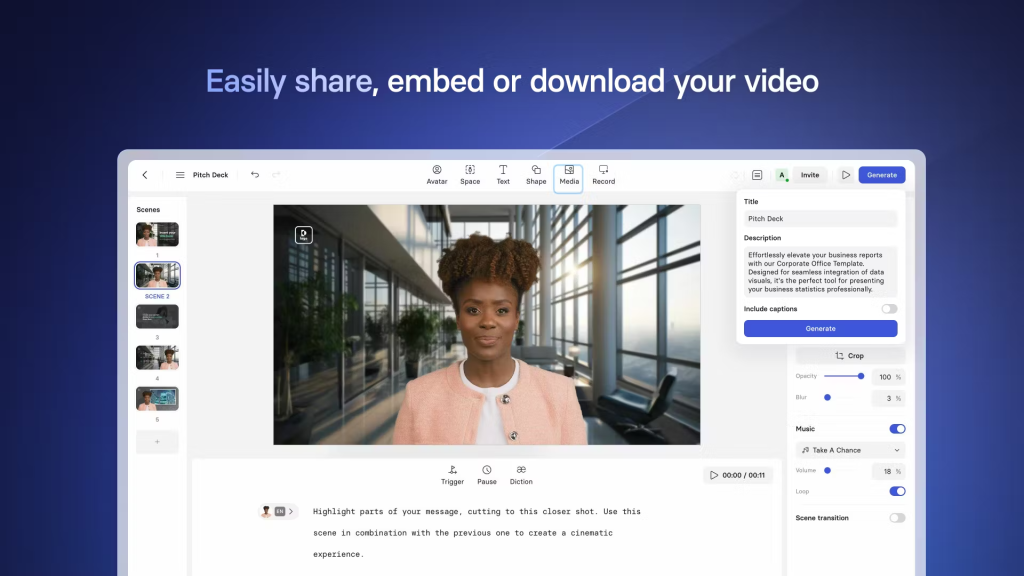 Synthesia : outil de génération vidéo IA pour les entreprises