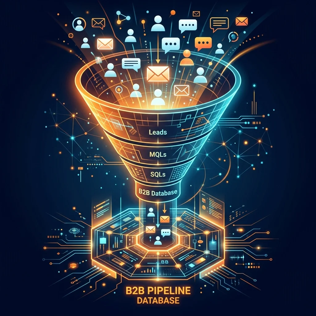 Illustration du service de génération de leads B2B de Tanit Digital
